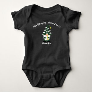 Black Baby Bodysuit Gnome Knows