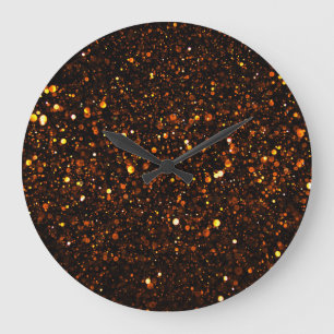 Black Background Beautiful Bokeh Large Clock