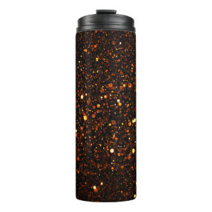 Black Background Beautiful Bokeh Thermal Tumbler