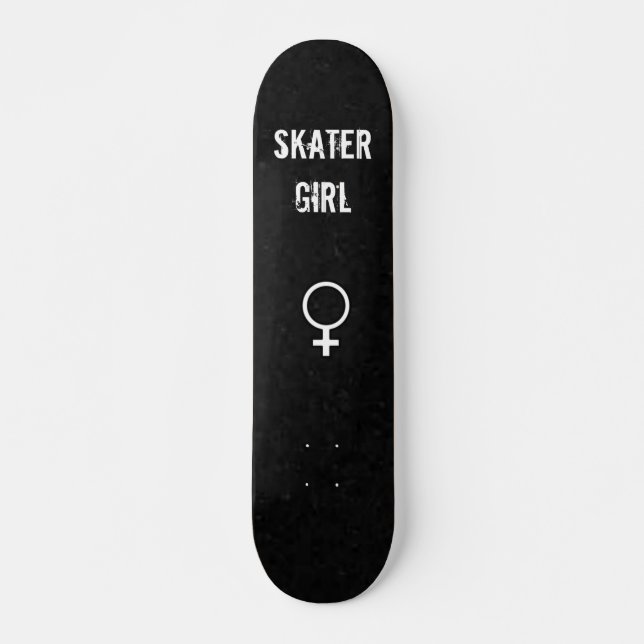 Black Background, Female Symbol, Skater, Girl Skateboard (Front)