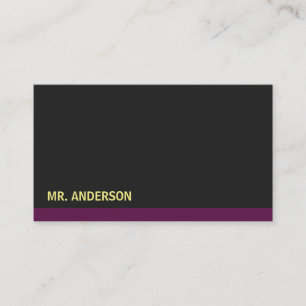 Black Background Magenta Accent Business Card
