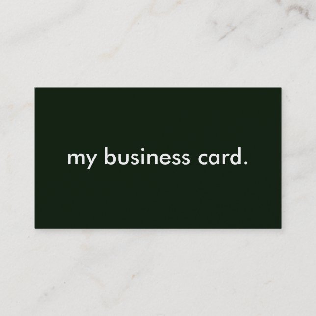 Black Background, my business card. Card (Front)