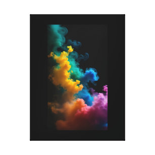 Black Background Stretched Canvas Print"