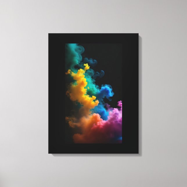 Black Background Stretched Canvas Print" Print (Front)