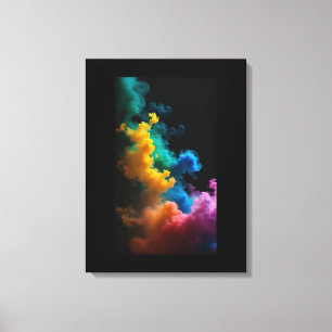 Black Background Stretched Canvas Print" Print