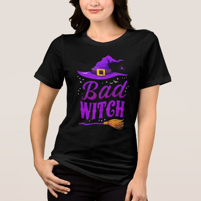 Black Bad Witch Crew Neck | Funny Witch Tee (Front)