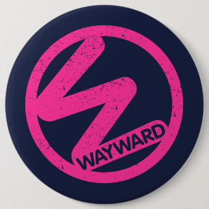 Black Badge with Pink Wayward Logo 