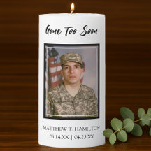 Black Bald Eagle Gone Too Soon Memorial Candle