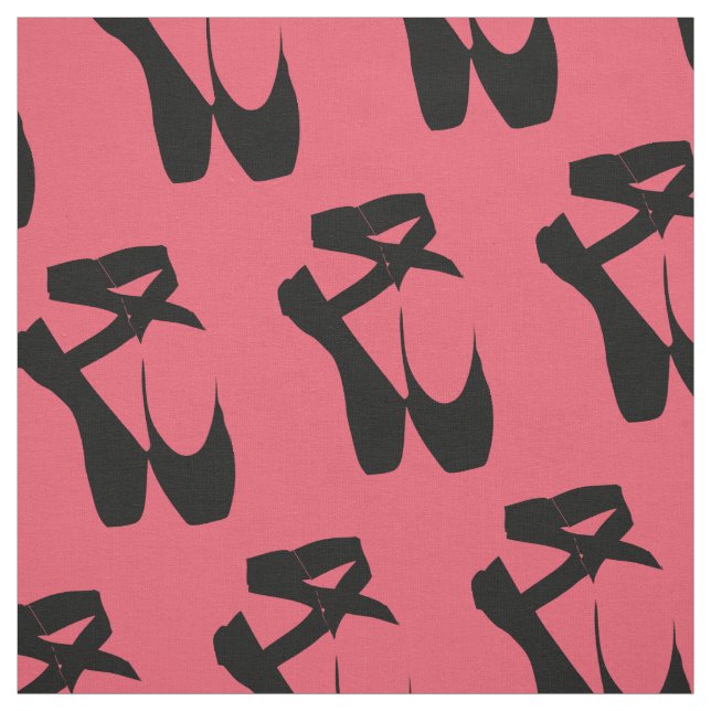 Black ballet  pointe shoes fabric (Swatch)