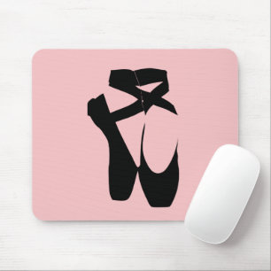 Black ballet  pointe shoes mouse pad