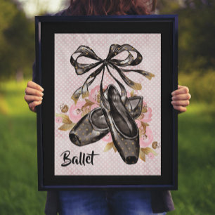 Black Ballet Slippers Poster
