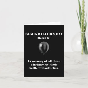 Black Balloon Day Overdose Awareness Addition T Sh Card