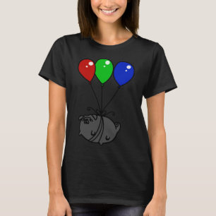 Black Balloon Pug Classic T-Shirt 651