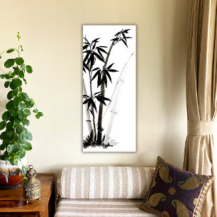 Black Bamboo - Ink Canvas Print