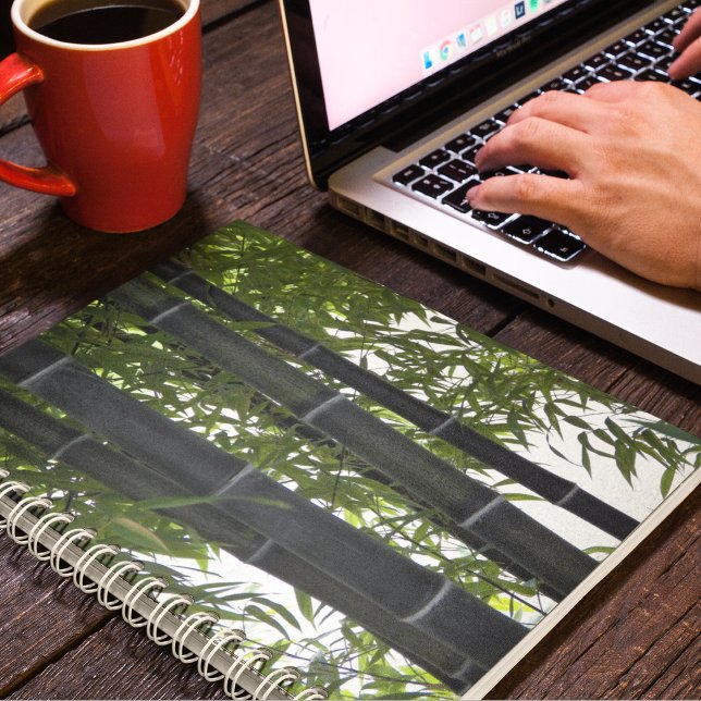 Black Bamboo Plants Floral Notebook (In Situ)