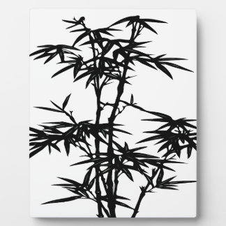 Black Bamboo Silhouette Plaque