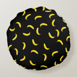 Black Banana Round Cushion