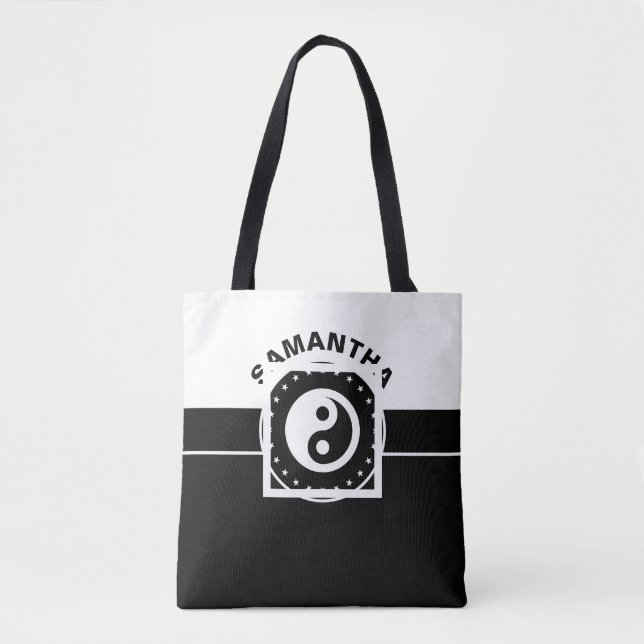 Black Banner & black Rectangle + your ideas Tote Bag (Front)