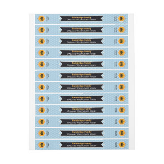 Black Banner Honey Jar Lid Blue Wrap Around Label