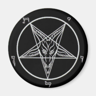 Black Baphomet Large Magnet