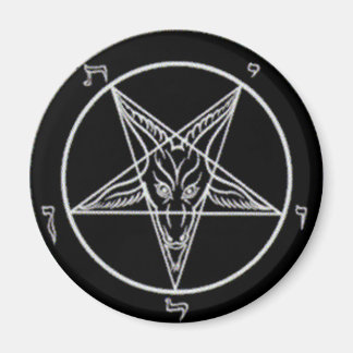 Black Baphomet Large Magnet