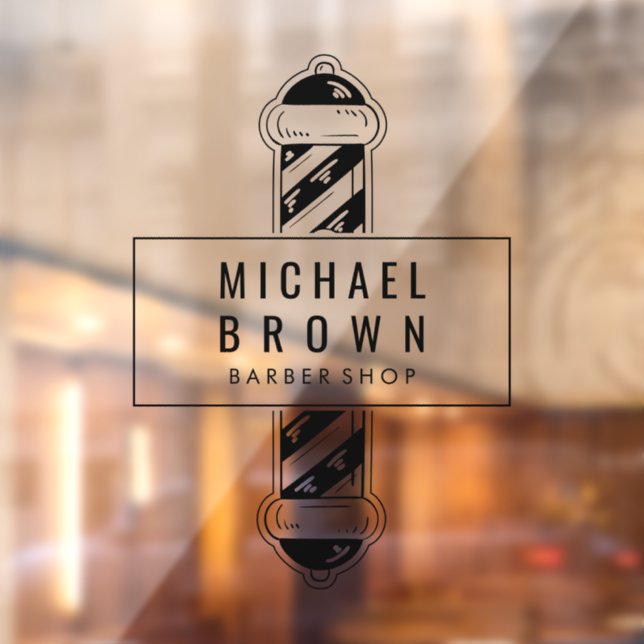 black Barber Shop business pole logo (Sheet 2)