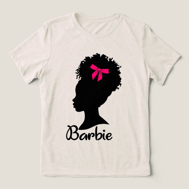 Black Barbie Tri-Blend Shirt (Design Front)