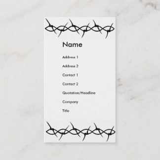 Black barbwire business cards