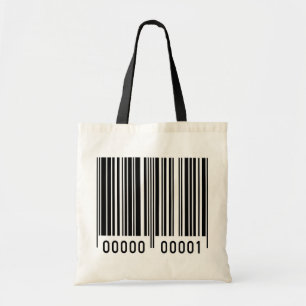 Black Barcode Tote Bag