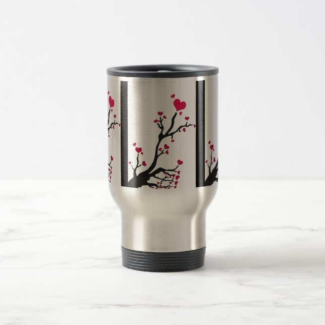 Black bark heart tree mug (Center)