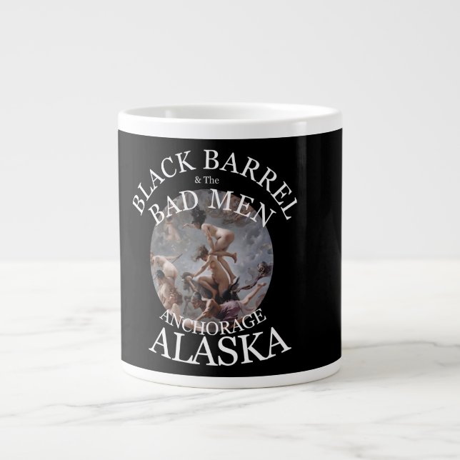 BLACK BARREL & THE BAD MEN ANCHORAGE ALASKA AK LARGE COFFEE MUG (Front)