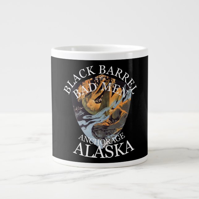 BLACK BARREL & THE BAD MEN ANCHORAGE ALASKA AK LARGE COFFEE MUG (Front)