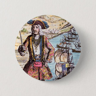 Black Bart Colour Portrait 6 Cm Round Badge