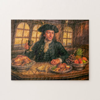 Black Bart Pirate Tavern Portrait Jigsaw Puzzle