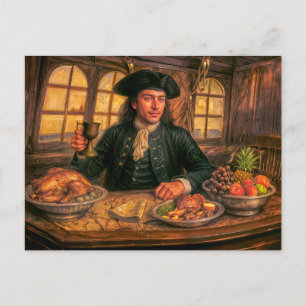 Black Bart Pirate Tavern Portrait Postcard