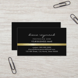 Black Basic Elegant Business Card