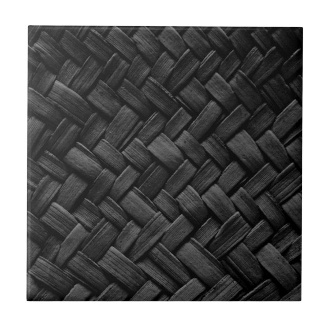 black basket weave pattern tile (Front)