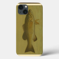 Black Bass on a Green Background