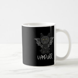 Black Bat Cat Halloween Vampire Vampurr Costume Coffee Mug