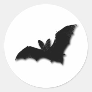 Black Bat Classic Round Sticker