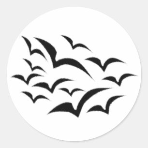 Black Bat Cloud Sticker