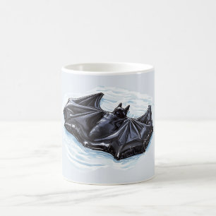 Black Bat Float Beach Coffee Mug
