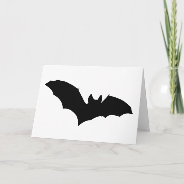 Black Bat Greeting Card (Front)