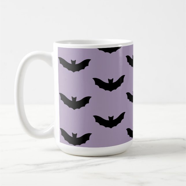 Black Bat Halloween Mug (Left)
