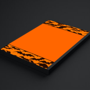 Black Bat Halloween Stationery