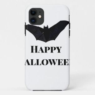 Black bat happy Halloween add name text witches Case-Mate iPhone Case