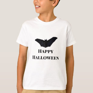 Black bat happy Halloween add name text witches T-Shirt