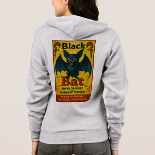 Black Bat Vintage Firecracker Label Hoodie