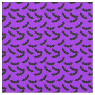 Black bats Halloween pattern Pima cotton Fabric