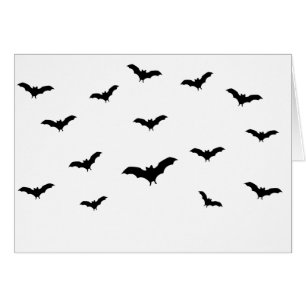 Black Bats & White Cute Halloween Party Chic